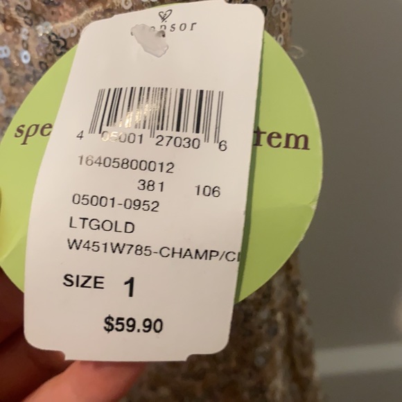 Champagne/ light gold Windsor dress - Picture 4 of 4